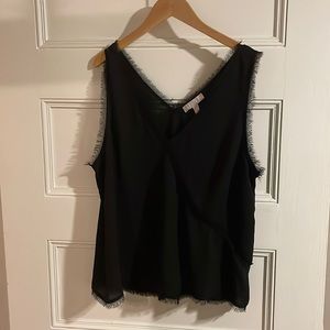 Black Semi-Sheer Tank - Chelsea 28 - size: large